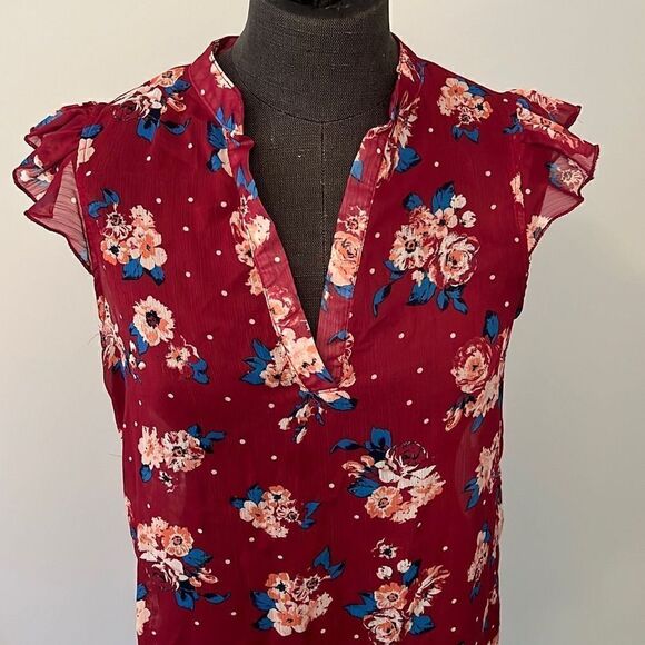 Women's Silk Floral Blouse - Picture 2 of 6
